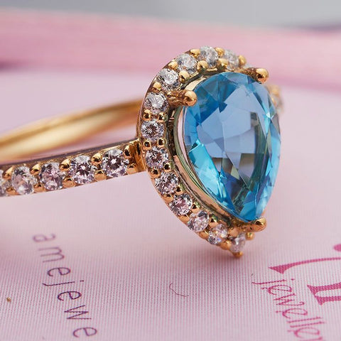 Nhẫn nữ Đá quý tự nhiên - Natural Gemstone Ring - AME Jewellery