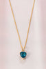 Natural Heart cut London Blue Topaz Pendant 14K Yellow Gold by AME Jewellery