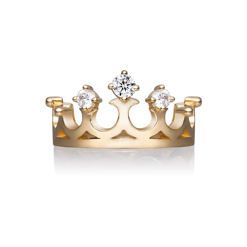 Nhẫn Kim Cương Vàng 18K Vương miện - AME Jewellery