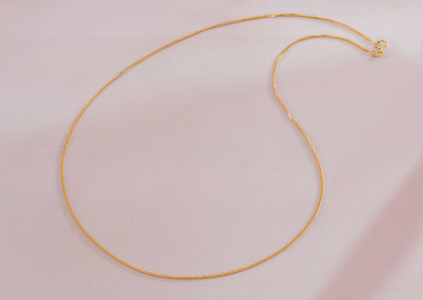 Wheat Chain Necklace in 18K Yellow Gold | Dây chuyền Vàng 18K | AMEJewellery