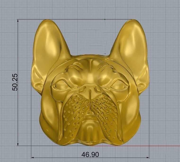 3D Design Bulldog Belt Buckle - AME Jewellery