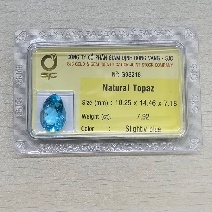 Đá quý thiên nhiên Natural Pearl Blue Topaz | AME Jewellery