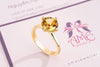 Nhẫn Vàng 14K Đá quý thiên nhiên Citrine Citrine Twist Solitaire Ring 14K Yellow Gold | AME Jewellery