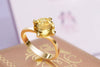 Nhẫn Vàng 14K Đá quý thiên nhiên Citrine Citrine Twist Solitaire Ring 14K Yellow Gold | AME Jewellery