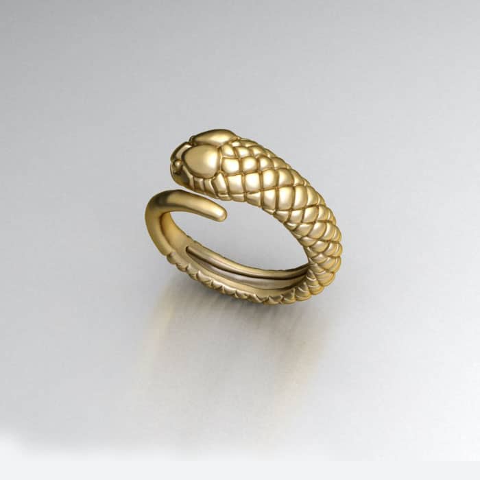 Nhẫn Nam Rắn Vàng | Men's Snake Gold Ring | AME Jewellery