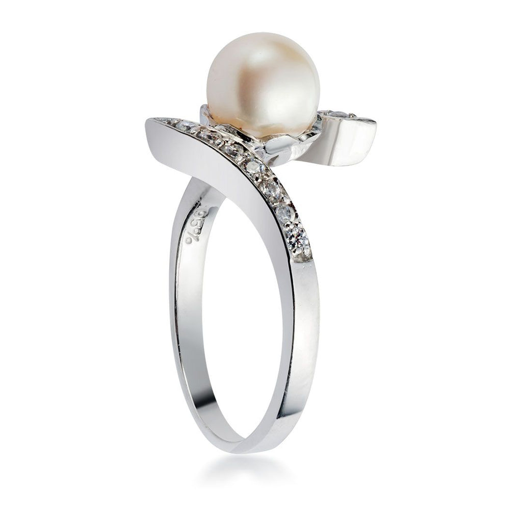 Nhẫn Ngọc trai Nước ngọt Freshwater Pearl bypass ring AME Jewellery