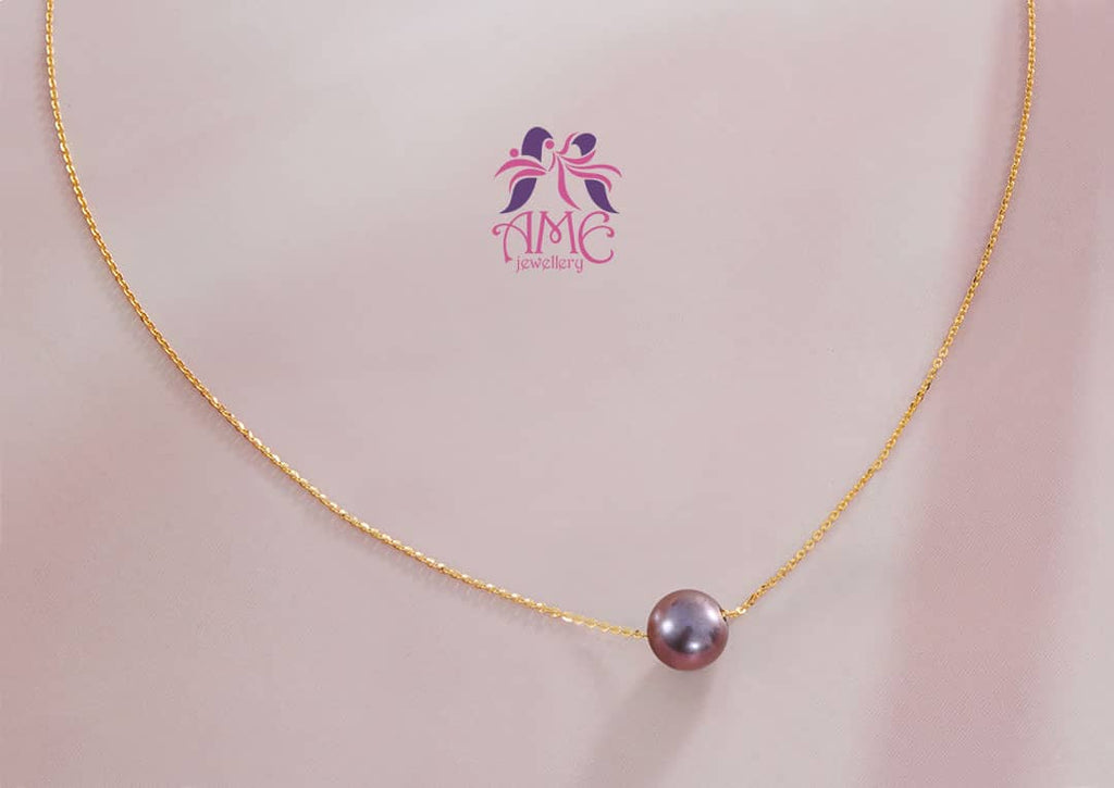 Dây chuyền Vàng 14K Ngọc trai Peacock Freshwater Pearl Gold Chain Necklace | AME Jewellery