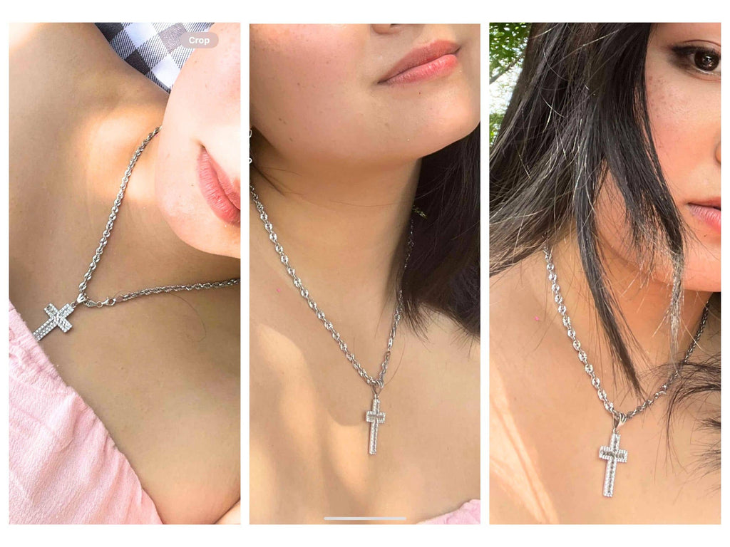 Intricately Engraved Cross Pendant Necklace