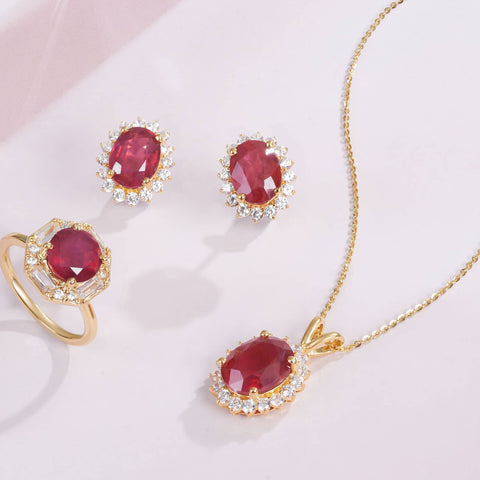 Trang sức Đá quý thiên nhiên Ruby Jewelry by AME Jewellery