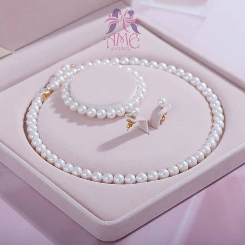 Vòng đeo cổ Ngọc trai | Cultured Pearl Necklace | AME Jewellery