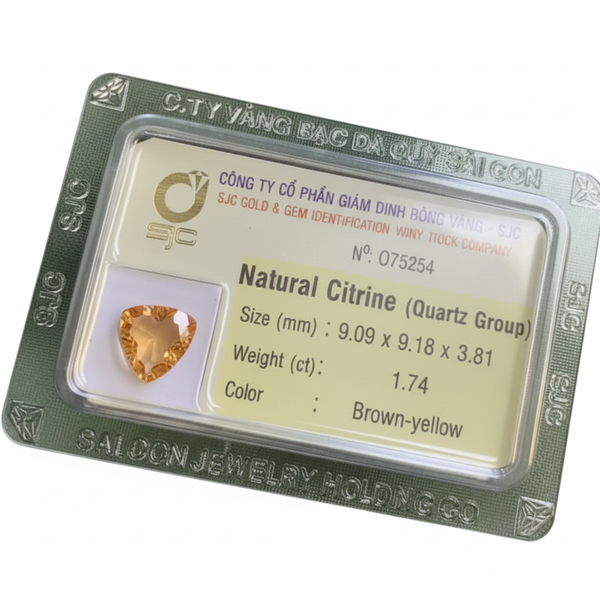 Đá quý thiên nhiên Triangle-cut Citrine by AME Jewellery
