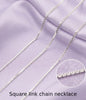 Square Link Silver Chain Necklace