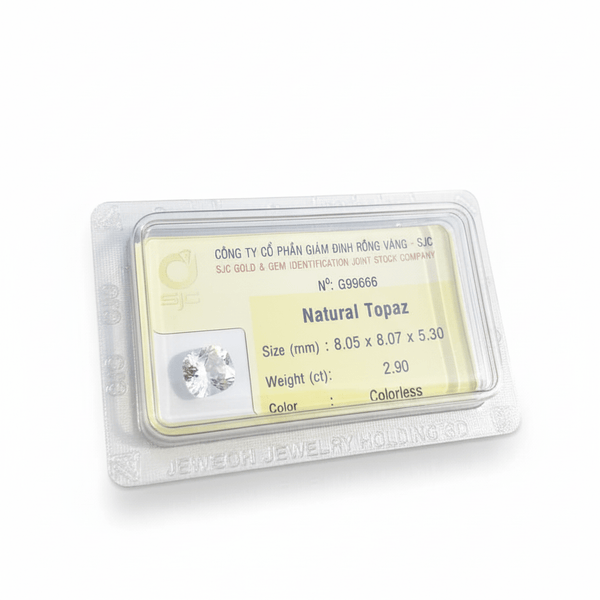 Natural White Cushion Topaz - AME Jewellery