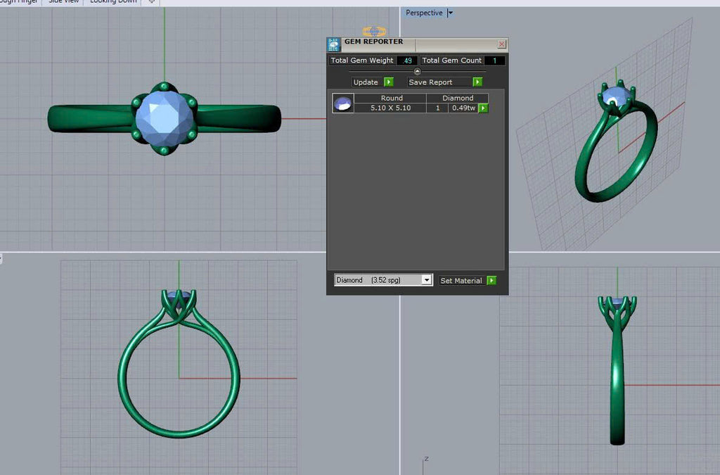 CAD 5mm 6-prong setting ring - AME Jewellery