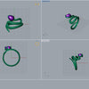 3d design of snake ring with ruby by AME Jewellery
