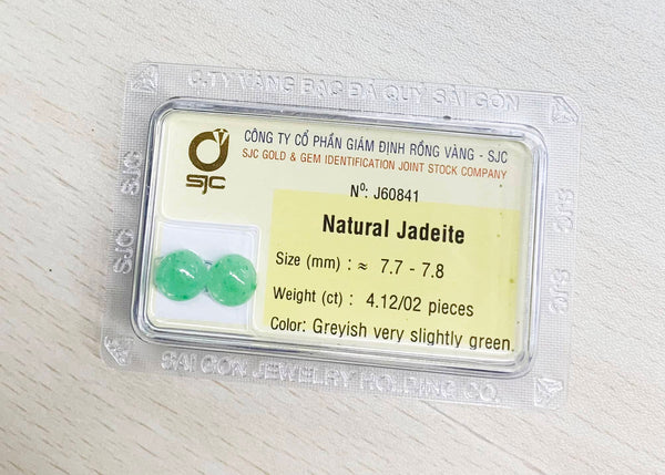 4.12 carat Burmese half-round Jadeite Jade from AME Jewellery