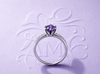 Natural Amethyst setting Ring in Sterling Silver - AME Jewellery
