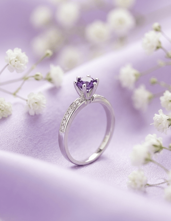 Nhẫn Đá quý tự nhiên Amethyst - AME Jewellery