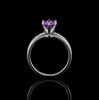 Bague à tige fendue en améthyste de en argent sterling - AME Jewellery