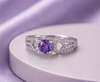 Nhẫn nữ Đá quý tự nhiên Amethyst - AME jewellery