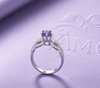 Natural Amethyst Ring in Sterling Silver- AME Jewellery