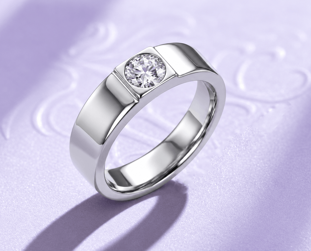 Natural Colorless Topaz Ring in Sterling Silver by AME Jewellery for Men and Women. 