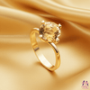 Nhẫn Vàng Đá quý thiên nhiên Citrine Citrine Twist Solitaire Ring 14K Yellow Gold by AME Jewellery