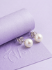 White Freshwater Cultured Pearl Stud Earrings in Sterling Silver by AME Jewellery.