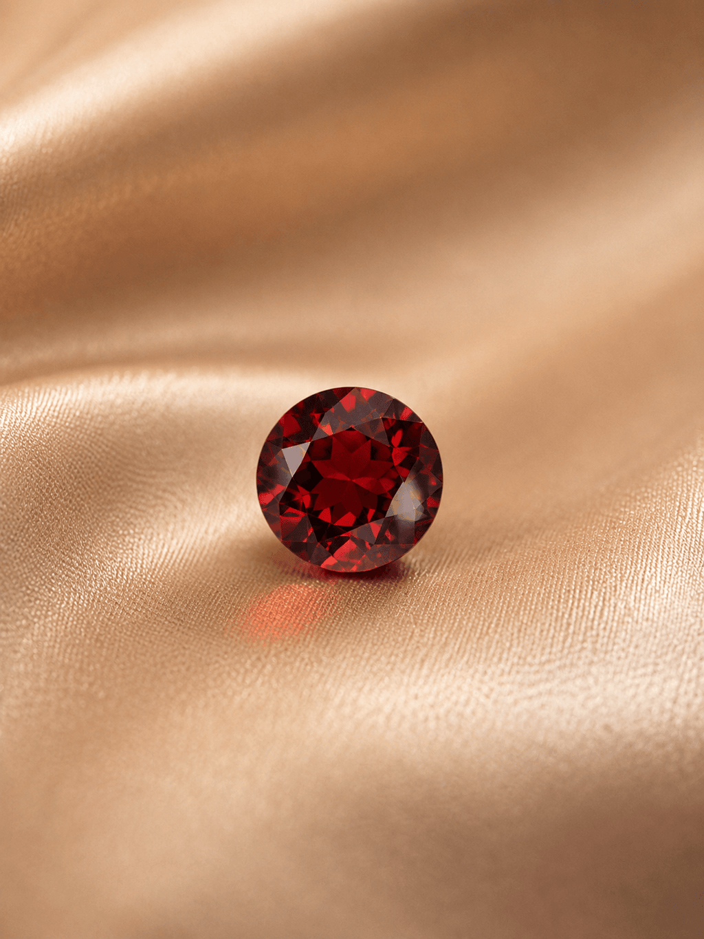 natural 7mm red garnet - AME Jewellery