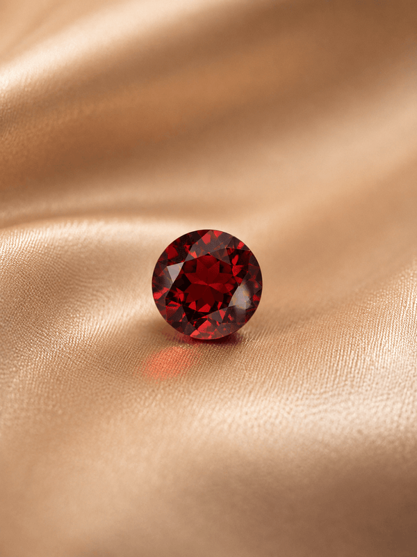 natural 7mm red garnet - AME Jewellery