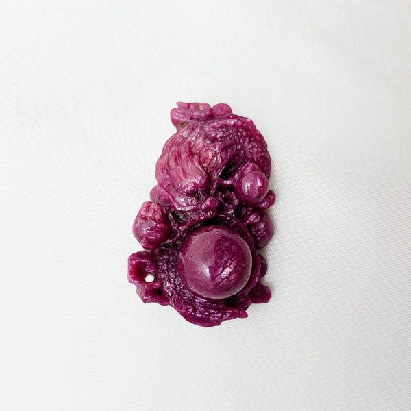 99.54 carats Mozambique Natural Ruby Carved Dragon from AME Jewellery
