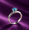 Bague en topaze bleue naturelle en argent sterling – AME Jewellery. 