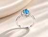 Bague en topaze bleue naturelle en argent sterling – AME Jewellery.