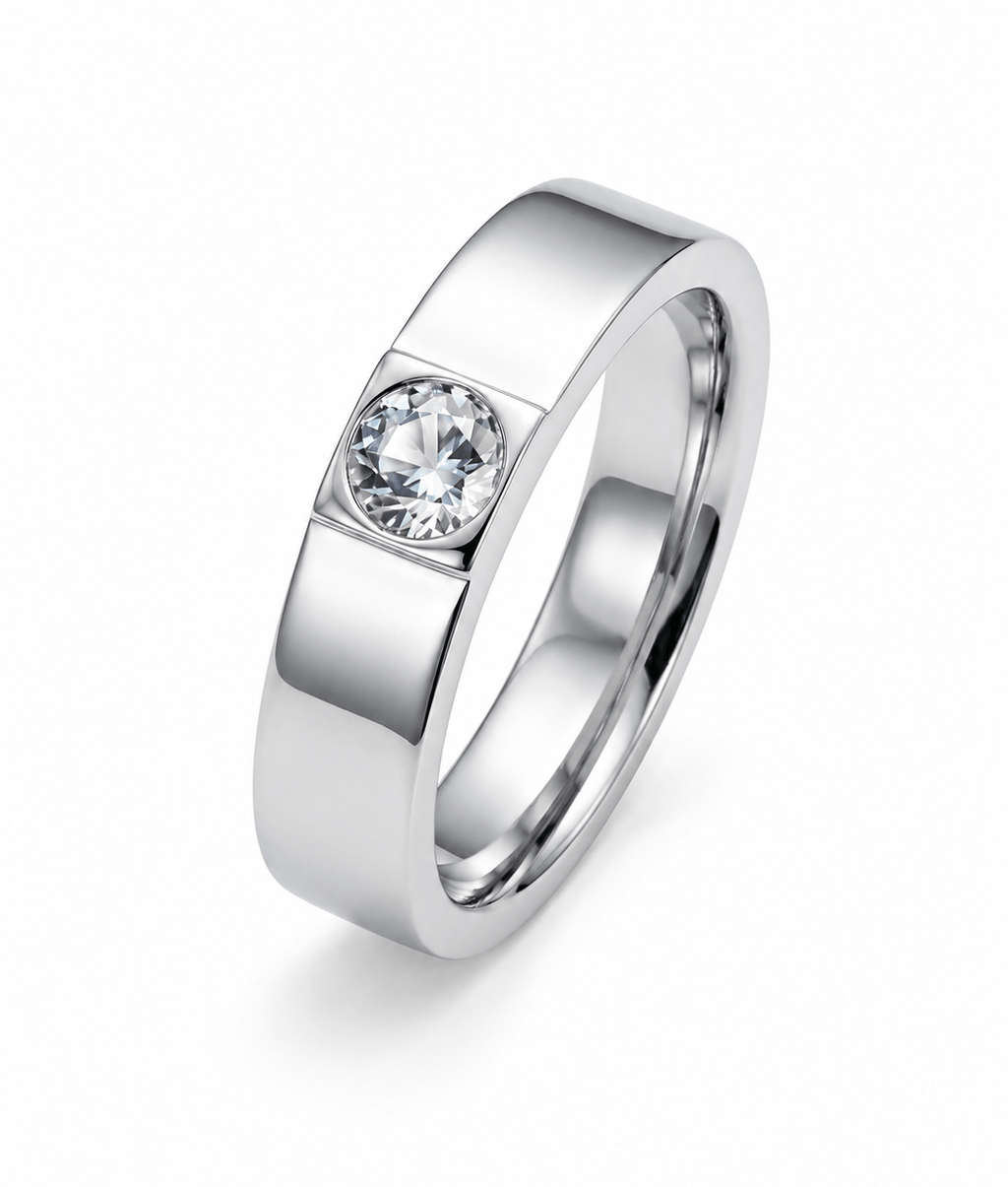 Bague en topaze incolore naturelle en argent sterling, pour homme et femme – AME Jewellery. 