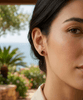 Boucles d'oreilles en grenat rouge naturel en or jaune 14K - AME Jewellery. 