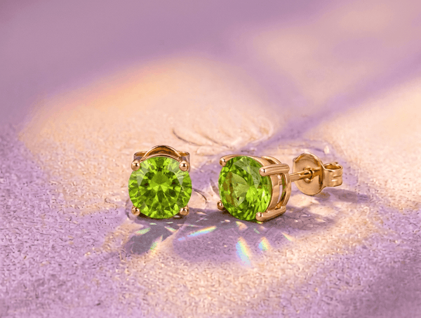 Boucles d'oreilles en or jaune 14K avec péridots de - AME Jewellery