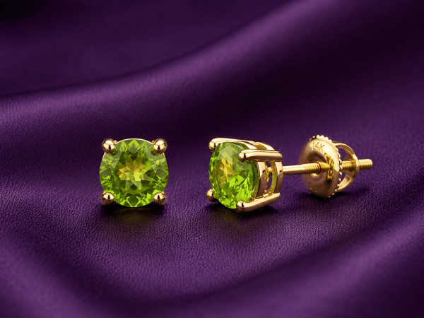 Boucles d'oreilles en or jaune 14K avec péridots de - AME Jewellery