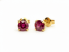 Boucles d’oreilles en rubis naturel serties en or jaune 14K - AME Jewellery