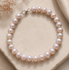Bracelet brin de perles de culture d'eau douce lavande avec fermoir en argent sterling par AME Jewellery.
