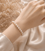 Bracelet brin de perles de culture d'eau douce lavande avec fermoir en argent sterling par AME Jewellery.