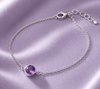 Bracelet en améthyste naturelle en argent sterling - AME Jewellery.