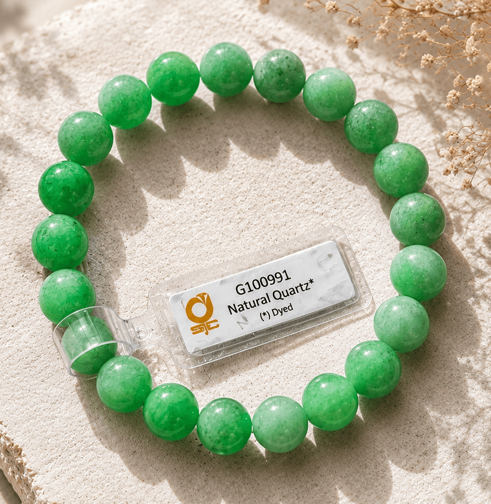 Bracelet quartz vert naturel par AME Jewellery.