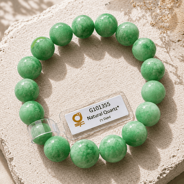 Bracelet quartz vert naturel G101355 par AME Jewellery.
