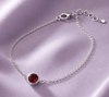 Bracelet solitaire en grenat rouge naturel en argent sterling - AME Jewellery