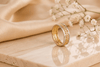 Cặp Nhẫn Cưới Vàng - Celtic Knot Wedding Rings in 14K White and Yellow Gold by AME Jewellery