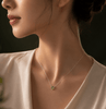 Collier chaîne solitaire en argent sterling avec péridot naturel taille cœur - AME Jewellery.