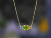 Collier en or jaune 14K avec péridot, topaze bleue et citrine - AME Jewellery