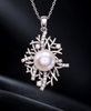 white Freshwater Cultured Pearl Pendant Necklace in Sterling Silver by AME Jewellery. 