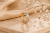 Cặp Nhẫn Cưới Hoa văn Celtic Vàng 18K Kim cương thiên nhiên - AME Jewellery