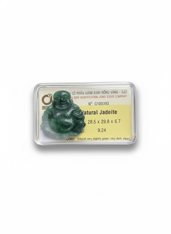 Natural Jadeite Jade Maitreya Buddha - AME Jewellery